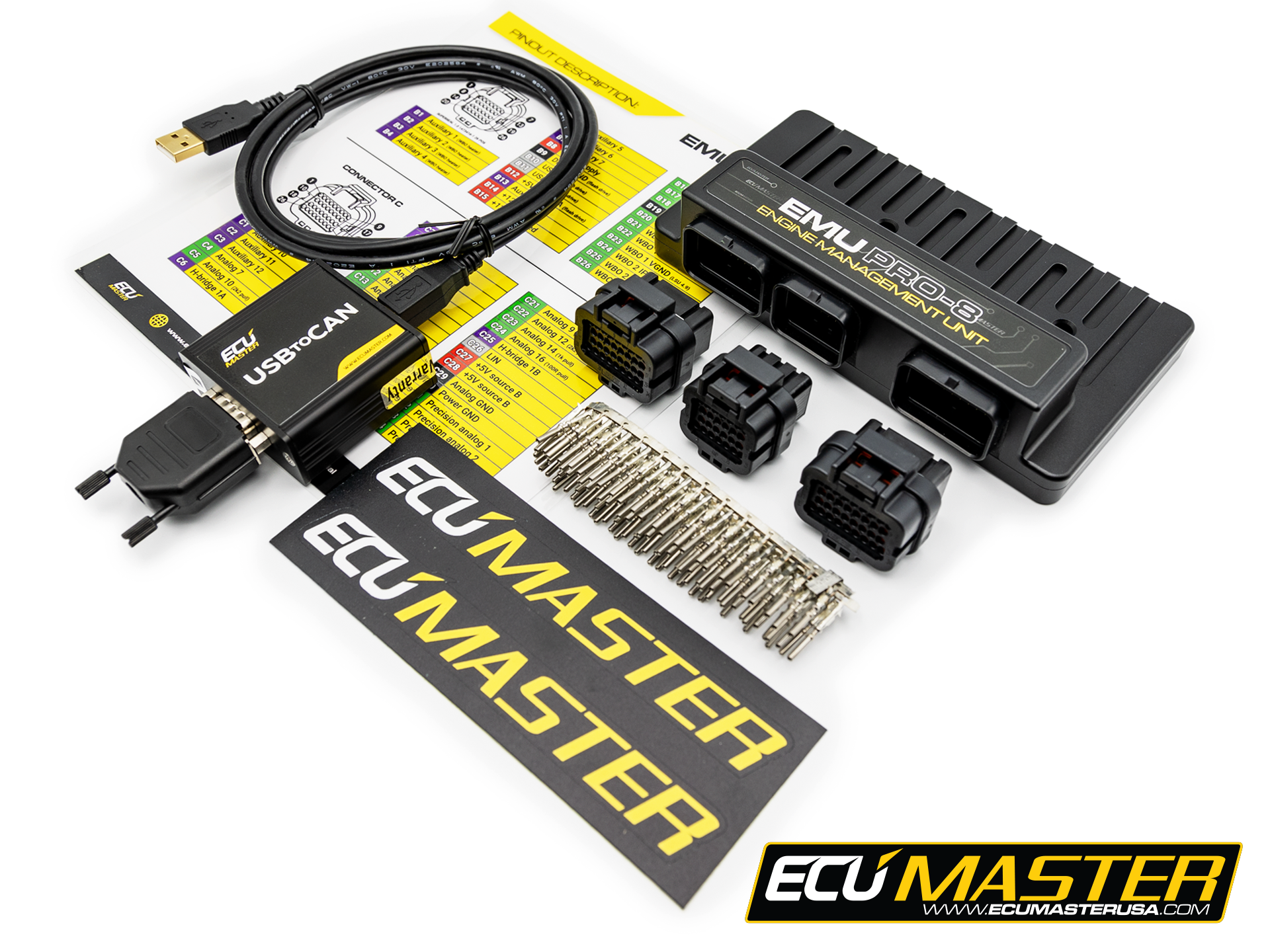 EMU PRO-8 w/Connectors & USB TO CAN